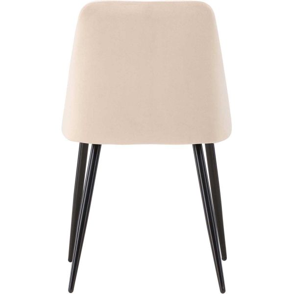Chaise en tissus pieds en acier Night - 6