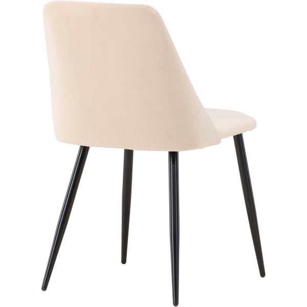 Chaise en tissus pieds en acier Night - 7