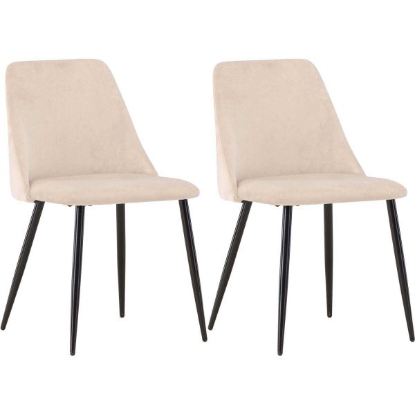 Chaise en tissus pieds en acier Night