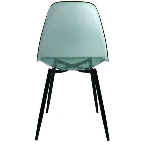 Chaise transparente pieds en métal (Lot de 2) - 96,90