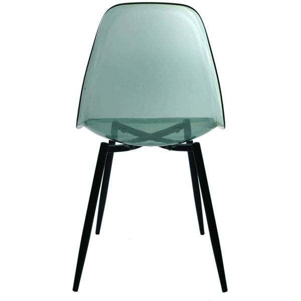 Chaise transparente pieds en métal (Lot de 2) - 96,90