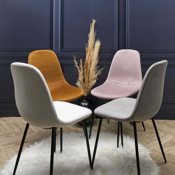 Chaise en velours côtelé Giulia (Lot de 2) - 8