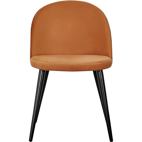 Chaise en velours avec pieds en acier Velvet (Lot de 2) - 129