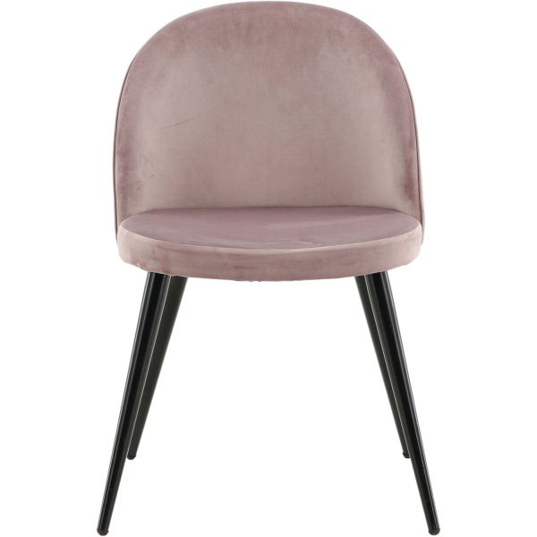 Chaise en velours avec pieds en acier Velvet (Lot de 2) - 129