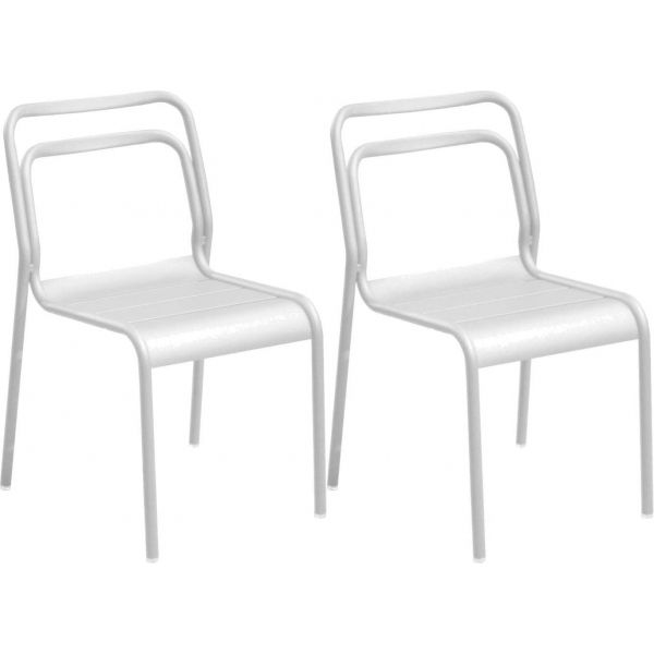 Chaises en aluminium Eos (Lot de 2)