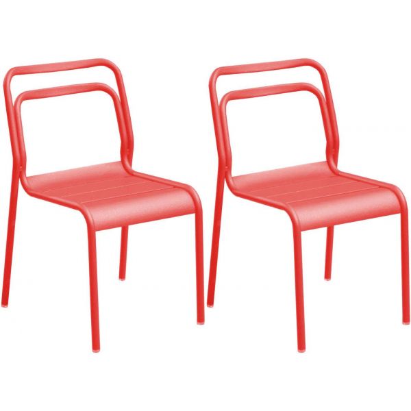Chaises en aluminium Eos (Lot de 2)