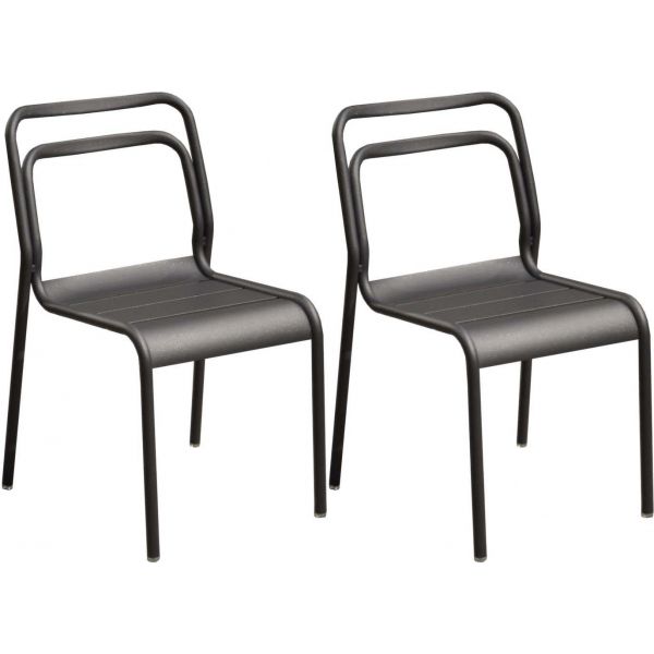 Chaises en aluminium Eos (Lot de 2)