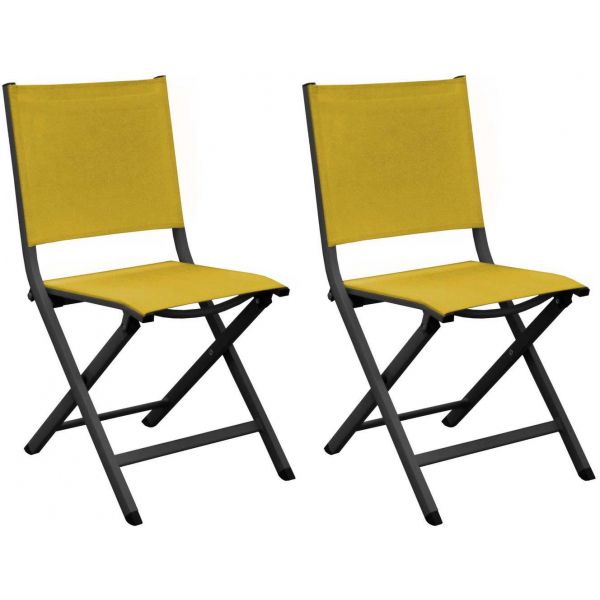Chaises jardin pliantes en aluminium Thema (Lot de 2)