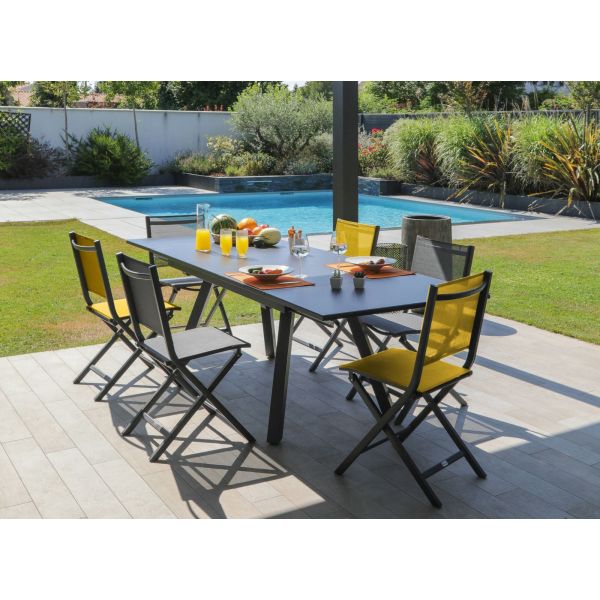 Chaises jardin pliantes en aluminium Thema (Lot de 2) - Alizé