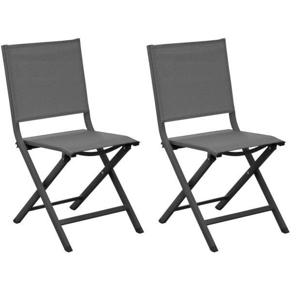 Chaises jardin pliantes en aluminium Thema (Lot de 2)