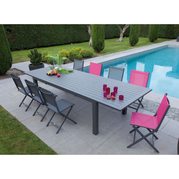 Chaises jardin pliantes en aluminium Thema (Lot de 2) - PROLOISIRS