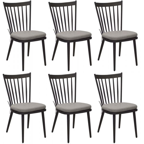 Chaises de jardin vintage en aluminium Winsor (Lot de 6)