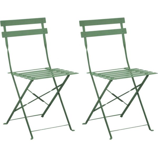 Chaises pliantes en acier Cuba (Lot de 2)