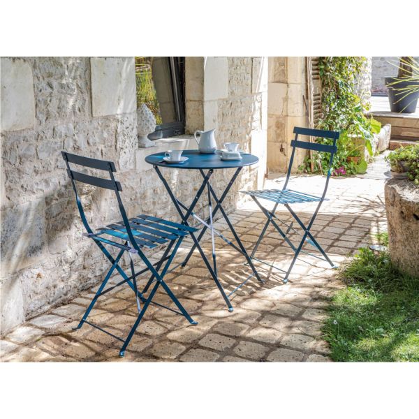 Chaises pliantes en acier Cuba (Lot de 2) - Alizé