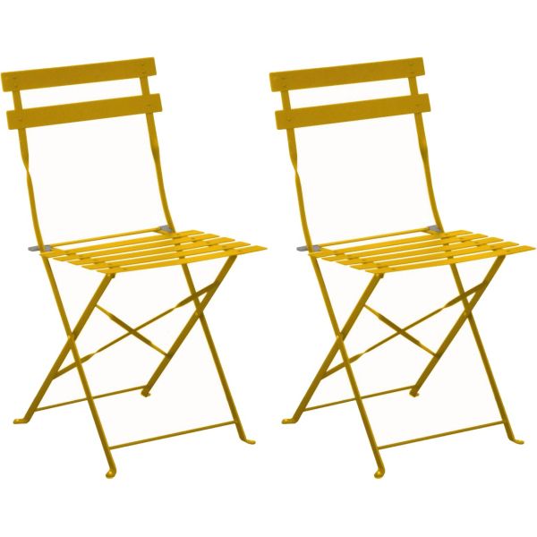 Chaises pliantes en acier Cuba (Lot de 2)