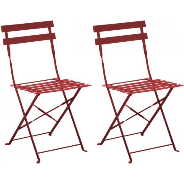 Chaises pliantes en acier Cuba (Lot de 2)