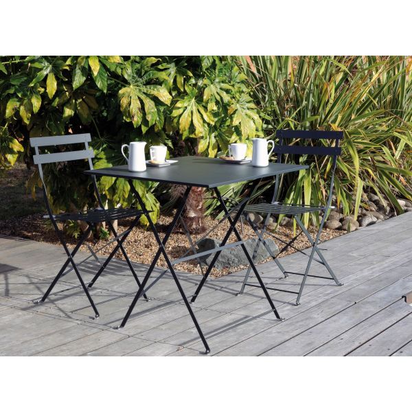 Chaises pliantes en acier Cuba (Lot de 2) - Alizé