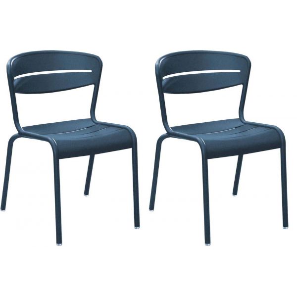 Chaises terrasse en aluminium Haora (Lot de 2)