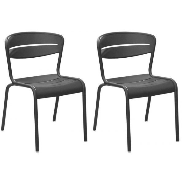 Chaises terrasse en aluminium Haora (Lot de 2)