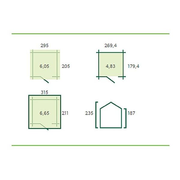 Chalet en bois 6.05 m² Ystad - GAS-0186