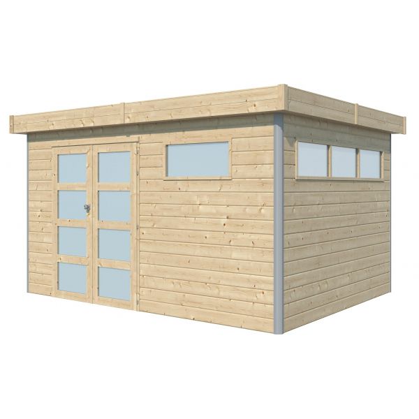 Chalet en bois profil aluminium contemporain 11.36 m²