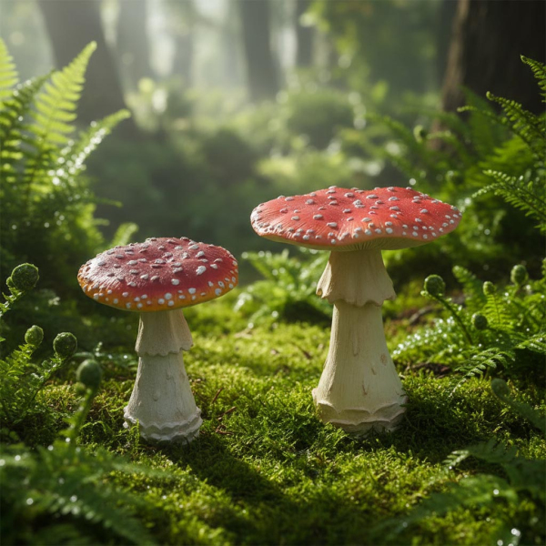 Champignon amanite tue-mouche en résine Forest - Farmwood animals