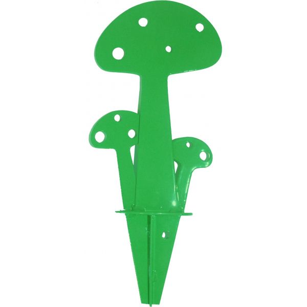 Champignon déco en métal vert