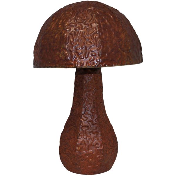 Champignon rond décoratif en acier rouillé 53 x 39 cm - LEG-0374