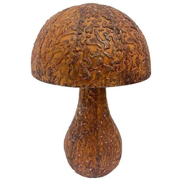 Champignon rond décoratif en acier rouillé 53 x 39 cm