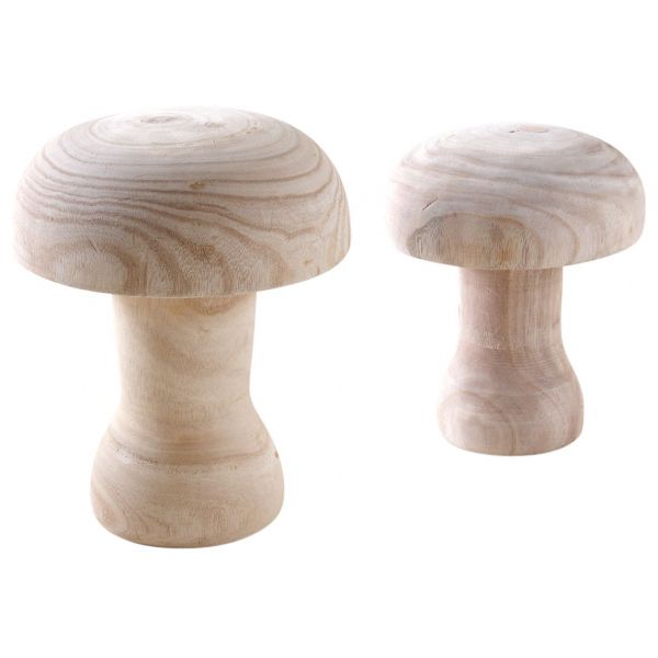 Champignons en paulownia (lot de 2)