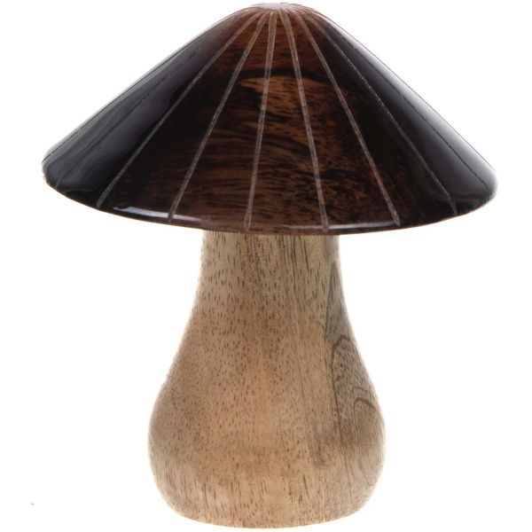 Champignons décoratifs en bois de manguier (Lot de 3) - 37,90