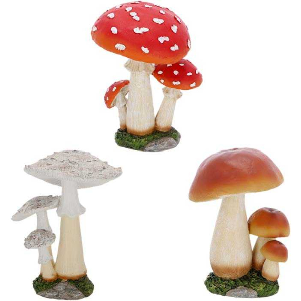 Champignons en résine (Lot de 3)