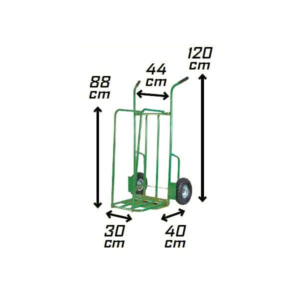 Chariot à bûches jusqu'à 250kg en acier laqué - RIB-0145