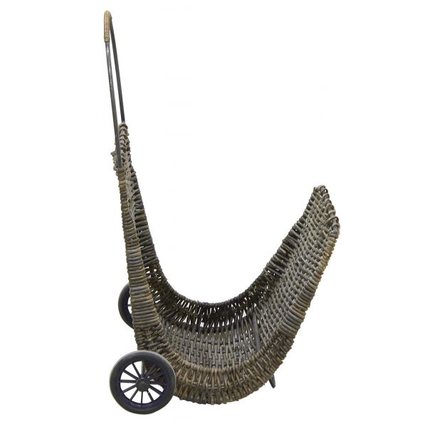 Chariot à bûches en poelet croco sur roulettes - AUBRY GASPARD