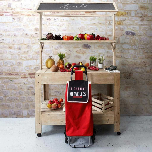 Chariot shopping en polyester 6 roues - ENTRE TEMPS