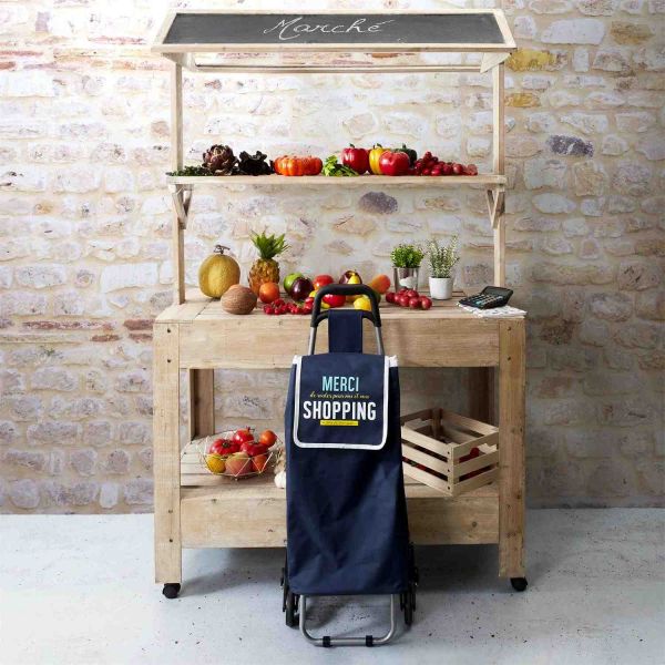 Chariot shopping en polyester 6 roues - ENTRE TEMPS