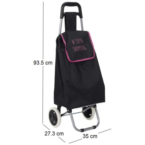 Chariot shopping 2 roues Hashtag - 6