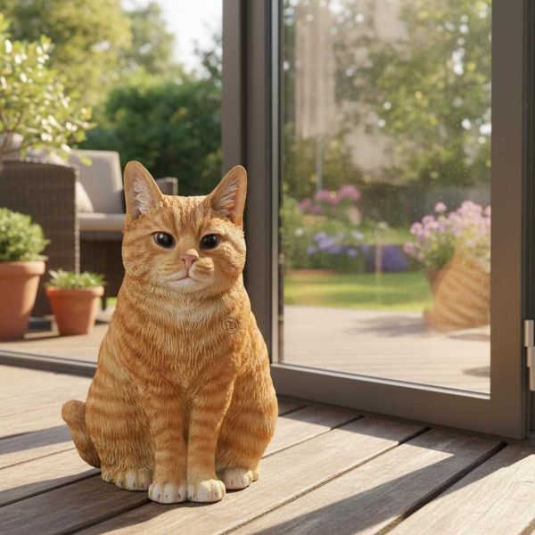 Chat assis en résine 29 cm - VIVID ARTS