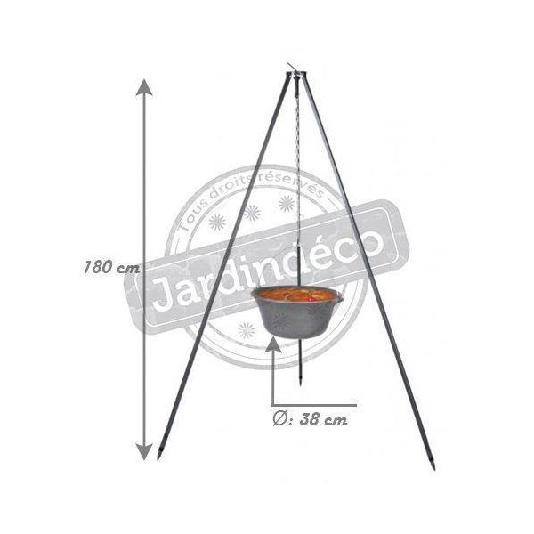 Chaudron en fonte sur trépied - FARMCOOK