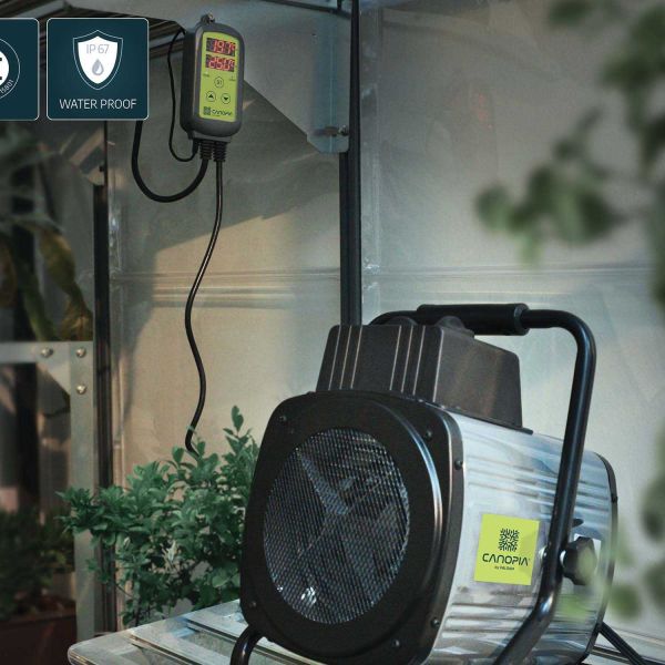 Chauffage ventilateur avec thermostat digital pour serre de jardin - 169