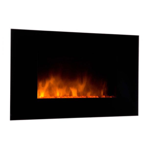 Cheminée design Volcano en acier et verre trempé noir - 5