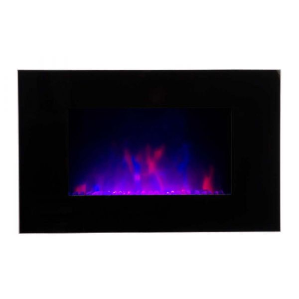 Cheminée design Volcano en acier et verre trempé noir - 6