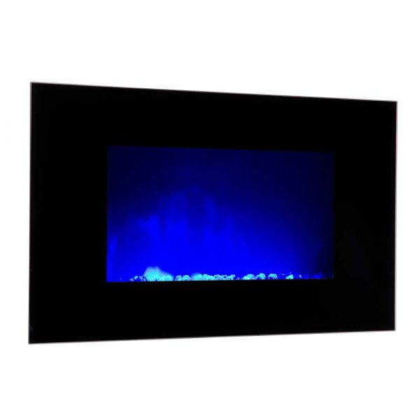 Cheminée design Volcano en acier et verre trempé noir - 9