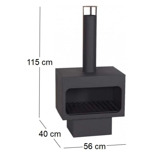 Cheminée d'extérieur en acier Arizona - NOR-0104