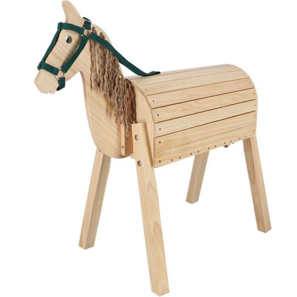Cheval de jardin en bois pour enfants