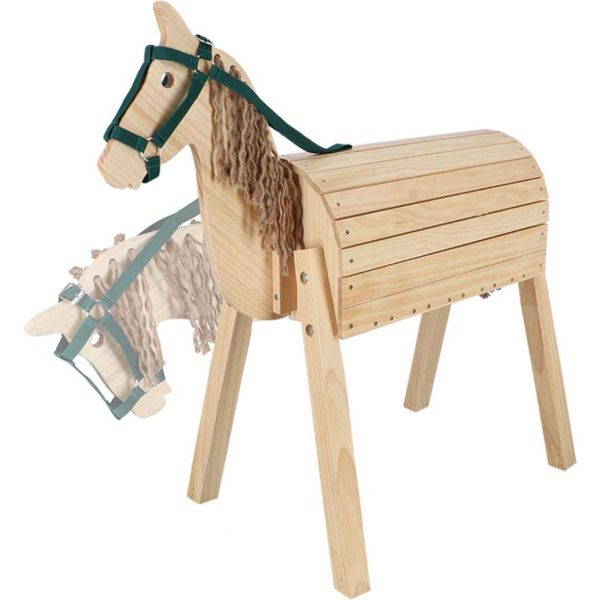 Cheval de jardin en bois pour enfants