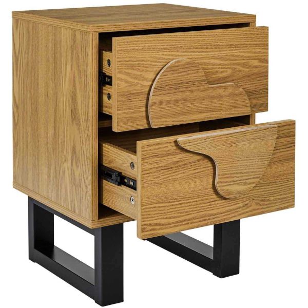 Chevet en MDF et métal Calypso - 62,90