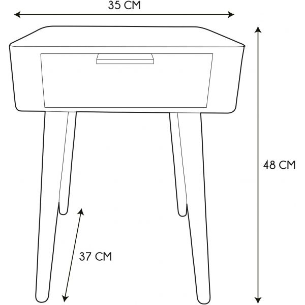 Chevet en bois 1 tiroir Zoran - CMP-3547