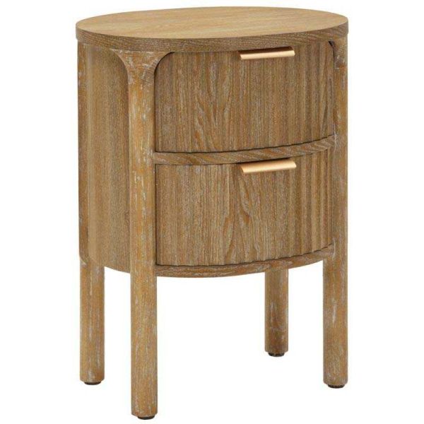 Chevet en bois 2 tiroirs Gothenburg 38 x 34.5 x 52 cm