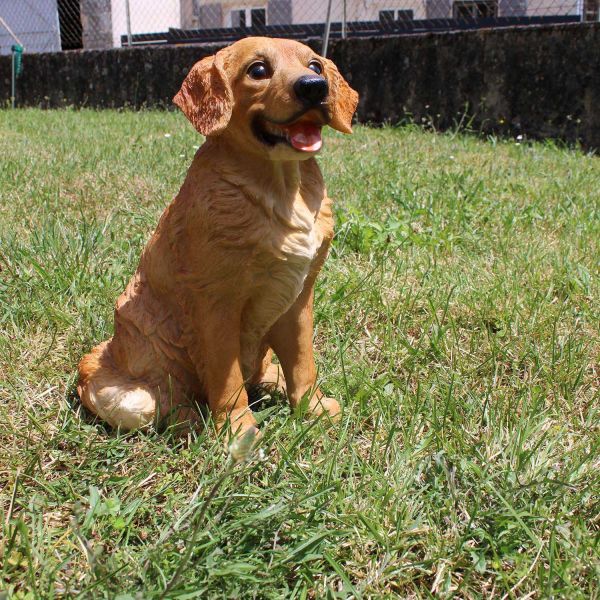 Chien golden retriever en résine - 69,90
